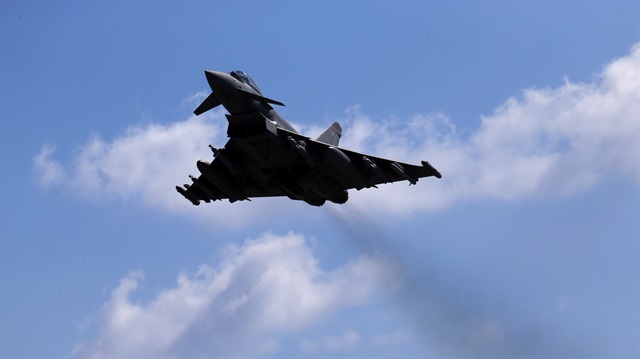 File Photo: British Royal Air Force Typhoon aircraft takes off
