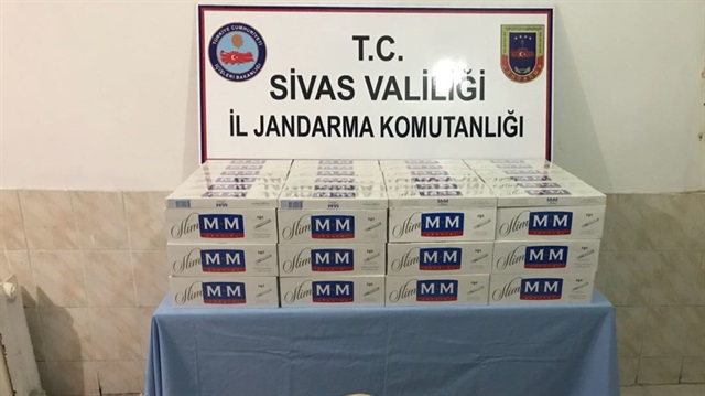 Arşiv: Sivas'ta jandarma tarafından ele geçirilen kaçak sigaralar