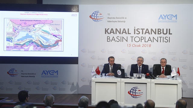 Ulaştırma Denizcilik ve Haberleşme Bakanı Ahmet Arslan, "Kanal İstanbul Projesinin güzergahı Küçükcekmece, Sazlıdere ve Durusu hattı üzerinde olacak. Kanal yaklaşık 45 kilometredir" dedi.