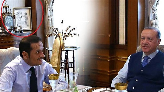 Cumhurbaşkanı Erdoğan'ın Katar Emiri ile görüşmesi sırasındaki o fotoğraf dikkatlerden kaçmadı