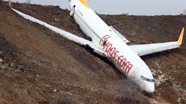 Trabzon Havalimanı'na inen uçak pistten çıkmıştı.