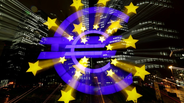 Euro sign seen at former ECB headquarters in Frankfurt