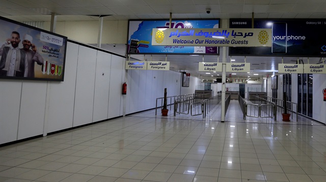 The interior of Mitiga airport is seen empty following clashes, in Tripoli