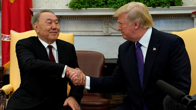 Trump, Kazakistan Cumhurbaşkanı Nazarbayev ile görüştü