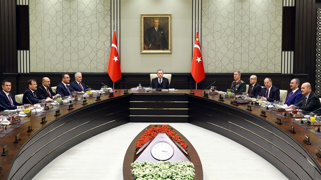 The National Security council meeting chaired by President Recep Tayyip Erdogan was held Wednesday at the presidential complex in Ankara.