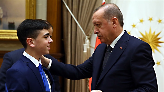 Cumhurbaşkanı Erdoğan, Cuneydi ile Külliye'de görüştü.