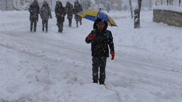 Yoğun kar yağışı nedeniyle Pervari'de okullar tatil edildi. 