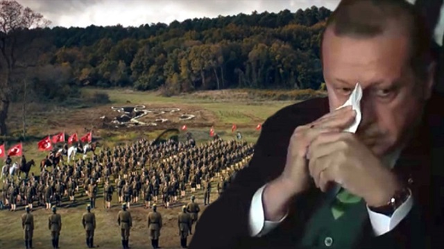 Mehmetçik Kut'ül Amare dizisinin galasına katılan Cumhurbaşkanı Erdoğan duygusal anlar yaşadı.