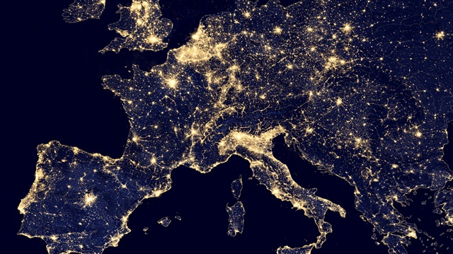 File Photo: A nighttime view of Europe using the Visible Infrared Imaging Radiometer Suite in seen in a NASA handout