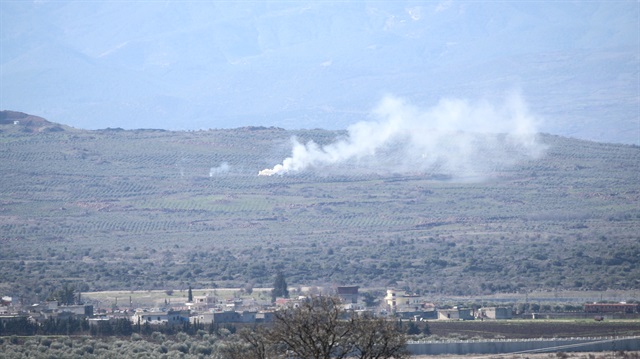 المدفعية التركية تقصف مواقع "ب ي د" الإرهابي بعفرين