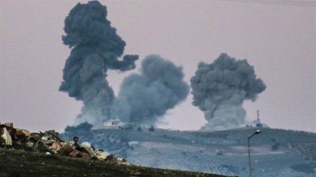 Savaş uçakları Afrin'de PKK/PYD hedeflerini vurmaya başladı. 