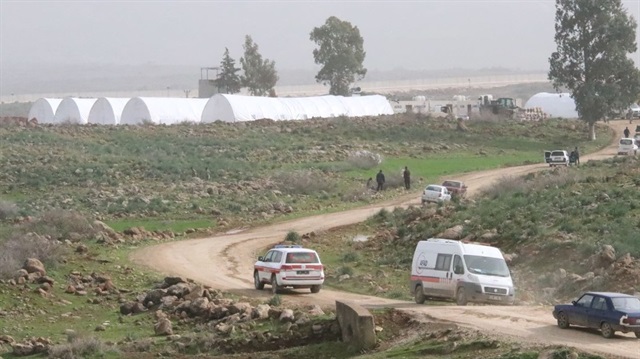 Hatay’da sınırındaki Kalatepe Karakolu yakınlarına Afrin bölgesinden roket düştü.