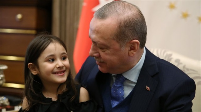 Irmak İstek, Cumhurbaşkanlığı Külliyesi'nde Cumhurbaşkanı Erdoğan'ın konuğu oldu.