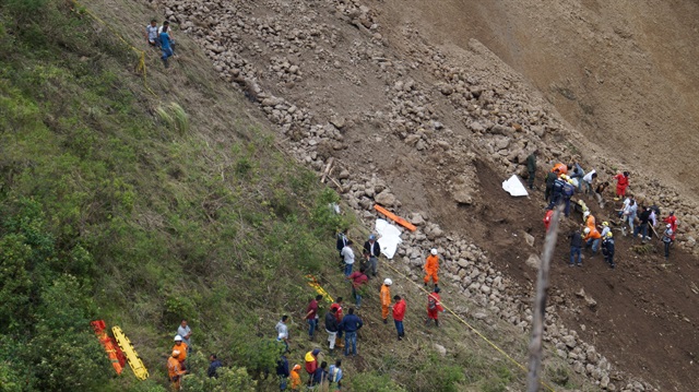 Search and rescue operations underway at site of a landslide in Narino, Colombia, January 21, 2018, in this picture obtained from social media. Ivan Antonio Jurado/Pulo Social/via REUTERS 