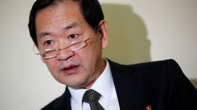 File Photo: North Korea's ambassador to the United Nations Han attends an interview with Reuters in Geneva