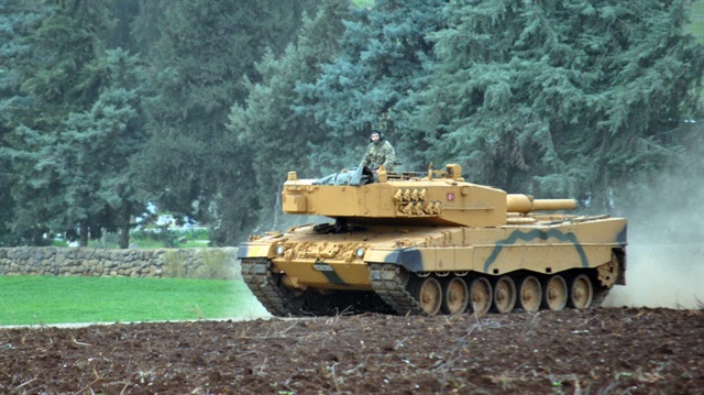 Military vehicles move towards to Syrian border as part of the "Operation Olive Branch" in Hatay, Turkey on January 21, 2018. Turkey launched Operation Olive Branch on January 20, 2018 in Afrin, Syria