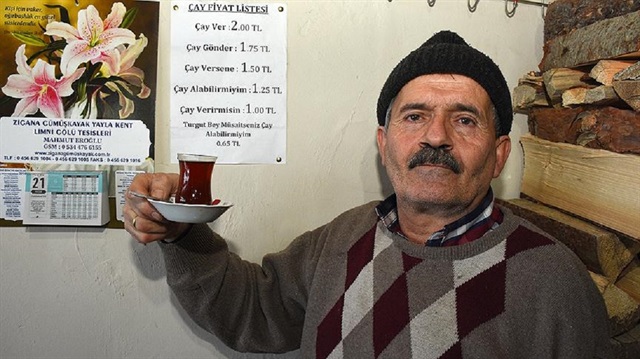 Turgut Erdoğan,"Tatlı dil yılanı deliğinden çıkarır. Tatlı dille konuşmaya başladılar. Yola gelmeyene de çay tarifesini 2 lira yapıyorum" dedi.