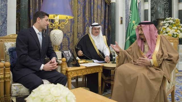 ABD Temsilciler Meclisi Başkanı Paul Ryan ile  Suudi Arabistan Kralı Selman bin Abdulaziz