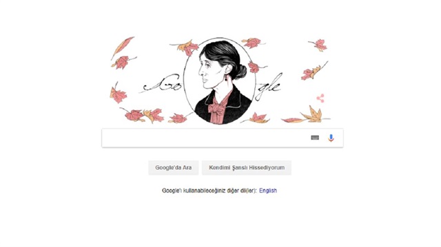 Özel günler için doodle hazırlayan Google, Virginia Woolf için de doodle hazırladı. 