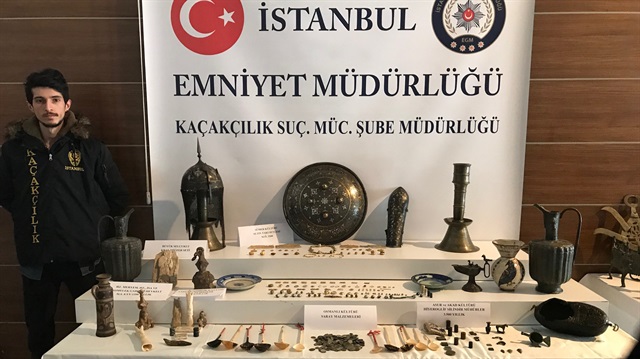 Anti-smuggling units seized 242 historical artifacts in raids across Istanbul