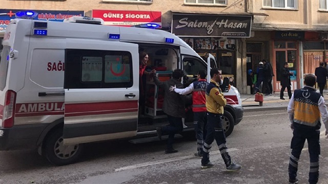 Ambulances rush to the site of the attack