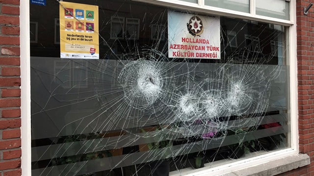 4 masked men vandalized building of Azerbaijan-Turkish Culture Association