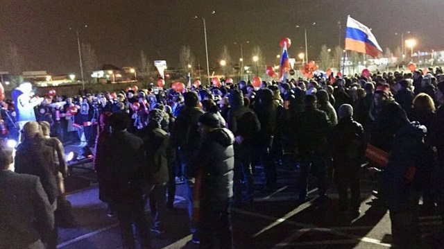 Rusya'da Alexei Navalny için destek gösterisi düzenlendi.