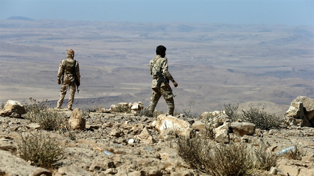 File Photo: Yemeni soldiers stand on a mountain on the frontline of fighting with Houthis in Nihem area near Sanaa, Yemen January 27, 2018. REUTERS/Faisal Al Nasser