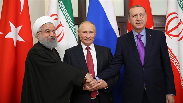 Geçtiğimiz aylarda Cumhurbaşkanı Recep Tayyip Erdoğan, Rusya Devlet Başkanı Vladimir Putin ve İran Cumhurbaşkanı Hasan Ruhani Soçi'de bir araya gelmişti.