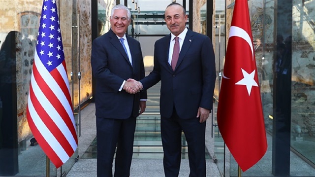 Turkish Foreign Minister Mevlüt Çavuşoğlu and U.S. Secretary of State Rex Tillerson 