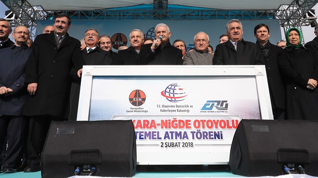 Başbakan Ankara-Niğde otoyolunun temel atma töreninde konuştu. 