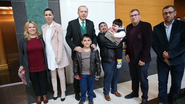 Cumhurbaşkanı Erdoğan'ın Yağız bebek ve ailesi ile görüşmesi