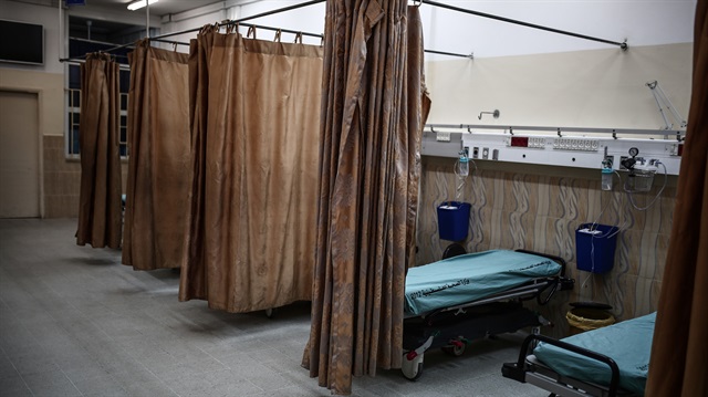 Beit Hanoun Hospital is seen empty as they cannot provide service to its patients due to power cuts, generator run out and lack of alternative energy sources in Gaza City, Gaza on January 29, 2018.