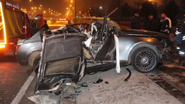 Konya'da trafik kazası: 2 ölü, 1 yaralı