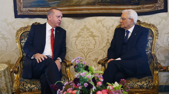 Cumhurbaşkanı Erdoğan, İtalya Cumhurbaşkanı Mattarella ile görüştü

