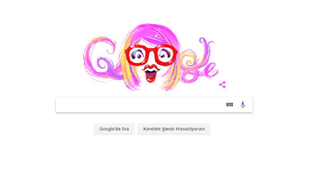 Aysel Gürel bugün Google tarafından doodle oldu. 
