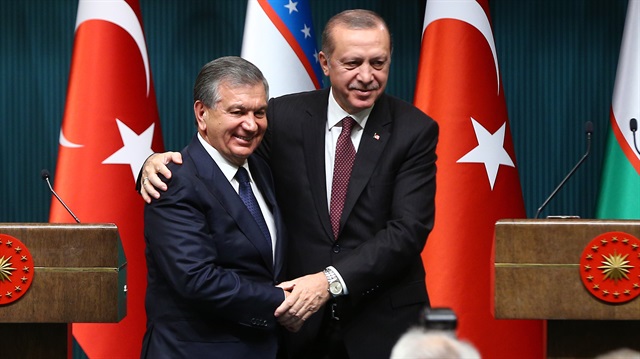 Arşiv: Cumhurbaşkanı Recep Tayyip Erdoğan, Özbekistan Cumhurbaşkanı Şavkat Mirziyoyev 