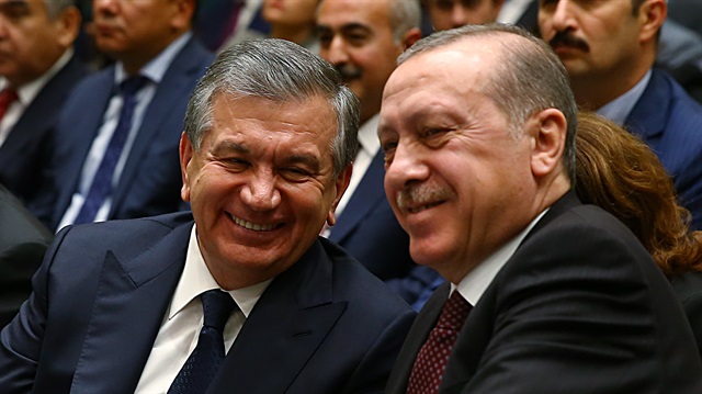 Uzbekistan’s Shavkat Mirziyoyev and Turkey's Recep Tayyip Erdoğan