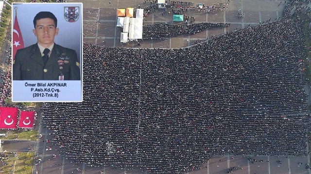 Şehir Astsubay Ömer Bilal Akpınar'i binlerce kişi son yolculuğuna uğurlamıştı. 