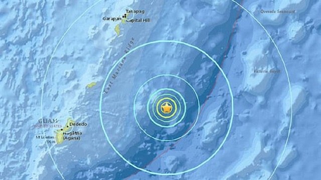 ​ABD'nin Guam Adası yakınlarında 6.0 büyüklüğünde bir deprem meydana geldi.