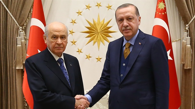 Cumhurbaşkanı Erdoğan, MHP Lideri Devlet Bahçeli 