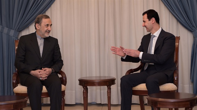 Syria's President Bashar al-Assad meets with Ali Akbar Velayati (L), Iran's Supreme Leader Ayatollah Ali Khamenei's top adviser on international affairs.
