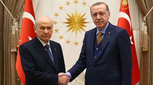 MHP lideri Bahçeli ve Cumhurbaşkanı Erdoğan