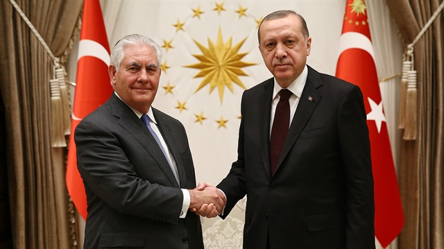 ABD Dışişleri Bakanı Tillerson ve Cumhurbaşkanı Erdoğan