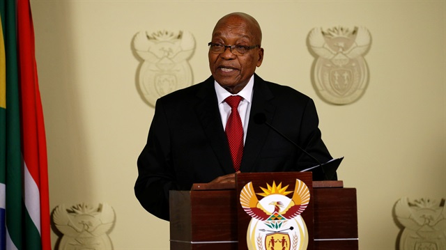 Güney Afrika Devlet Başkanı Jacob Zuma istifa etti.