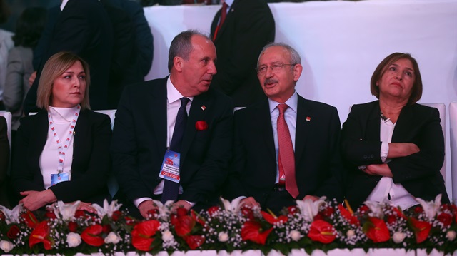 CHP Genel Başkanı Kemal Kılıçdaroğlu ve kurultaydaki rakibi Muharrem İnce