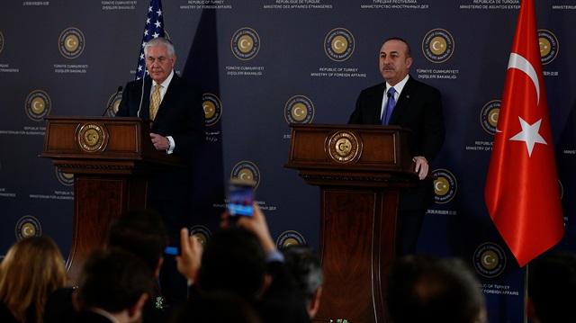 Dışişleri Bakanı Mevlüt Çavuşoğlu ile ABD Dışişleri Bakanı Rex Tillerson