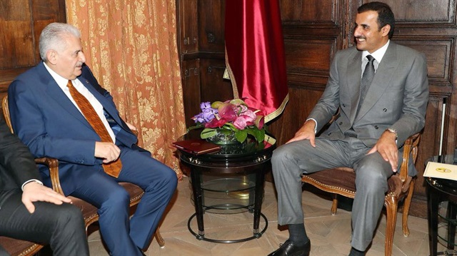 Başbakan Yıldırım, Katar Emiri Al Sani ile bir araya geldi