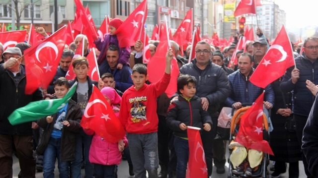 Sivas’ta Zeytin Dalı Harekatı’na destek yürüyüşü

