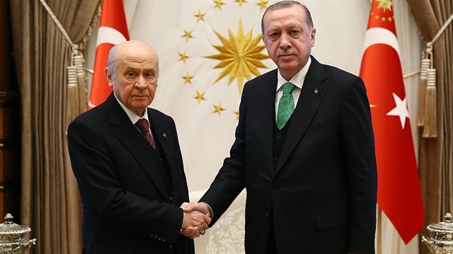 Cumhurbaşkanı Erdoğan, MHP Lideri Bahçeli’yi kabul etti 